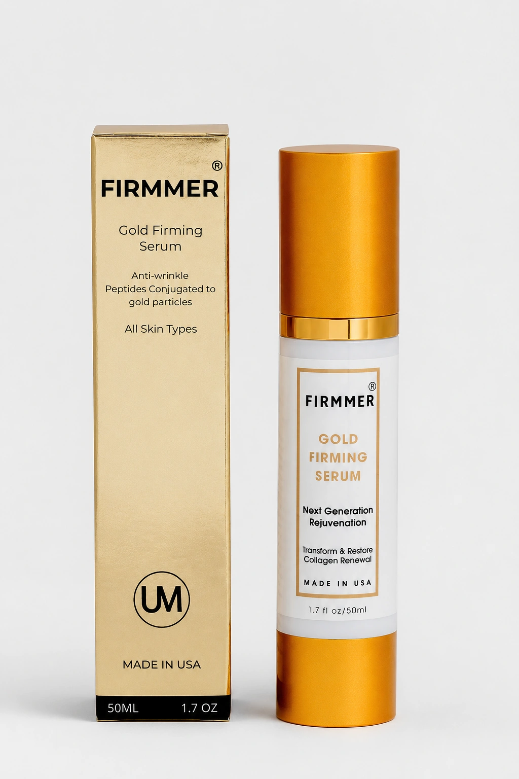 FIRMMER® Gold Firming Serum bottle and box